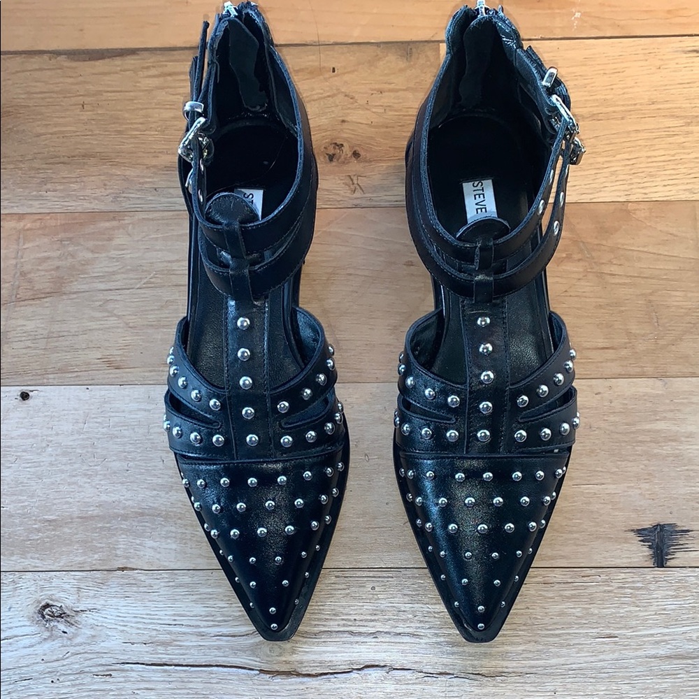 Steve Madden STUDLEY Black Studded Women's Shoes